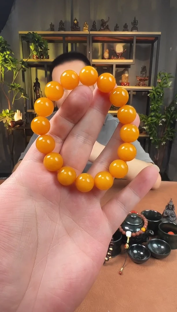 手串蜜蜡未镶嵌13+帝王黄