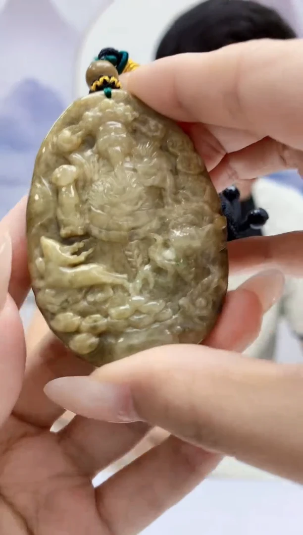 定制翡翠未镶嵌4917xx-毛货挂件35