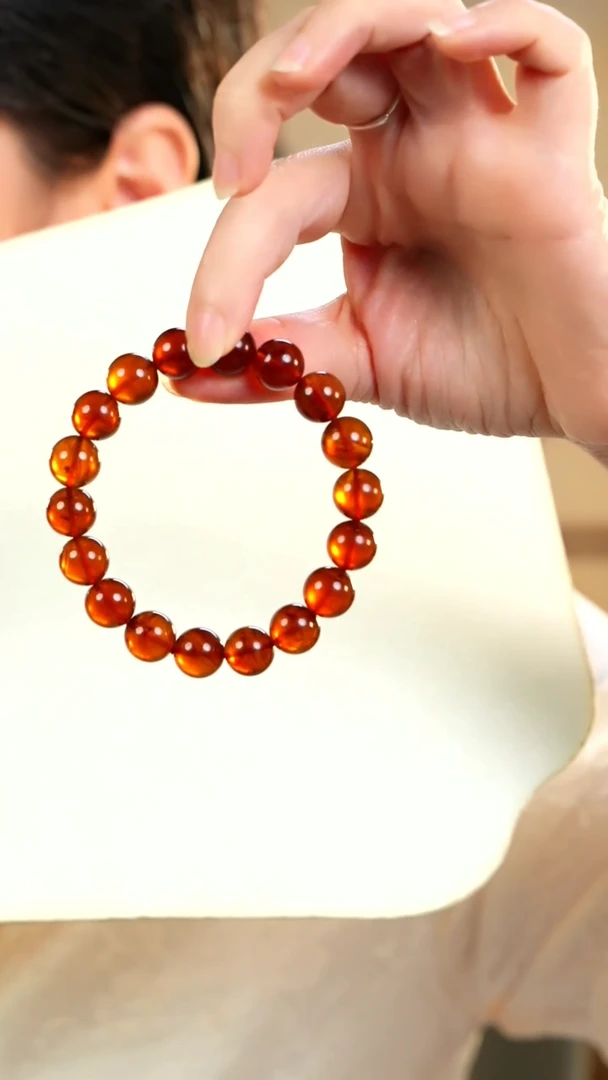 手链琥珀未镶嵌棕珀手串10+