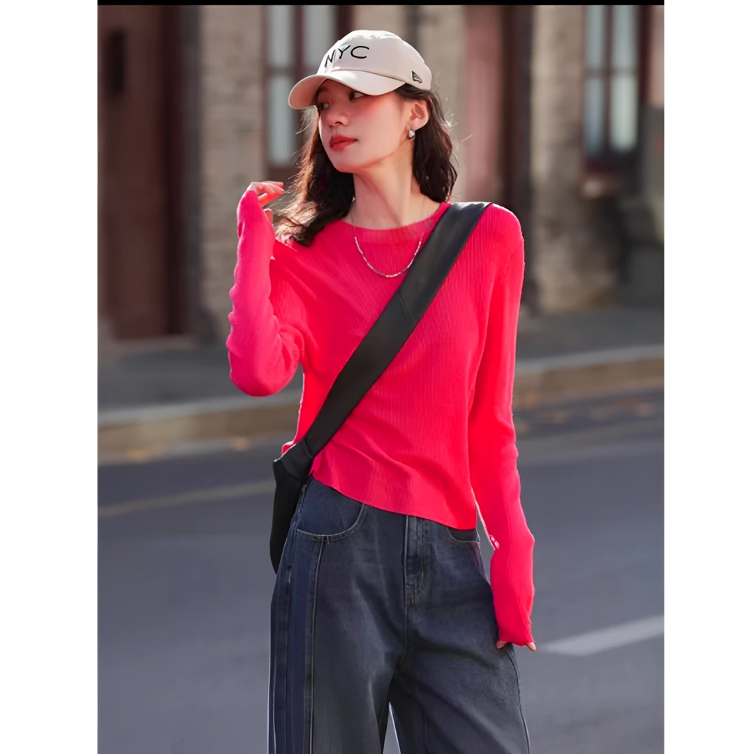 福利--拍下选择编码--春季新款高级感长袖气质显瘦针织毛衣女