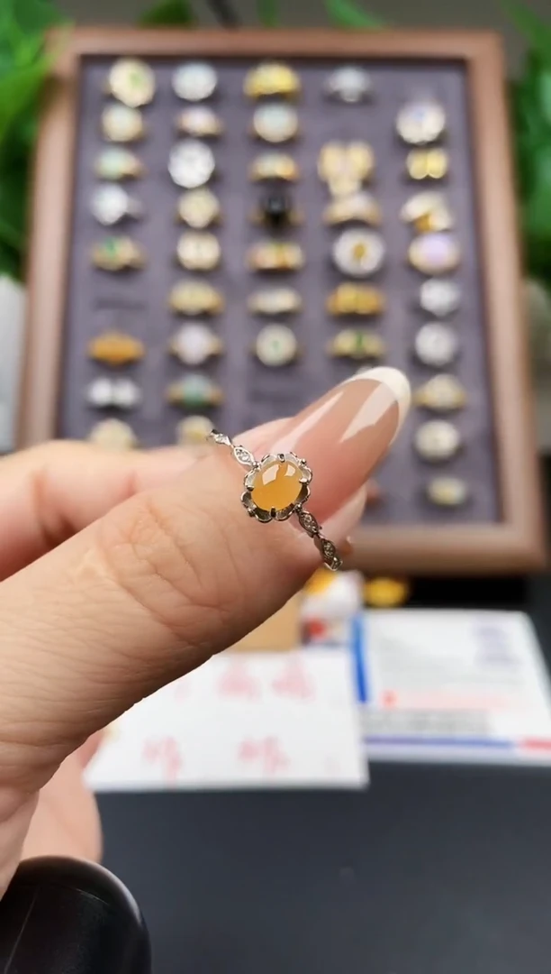银S925镶嵌戒指翡翠12