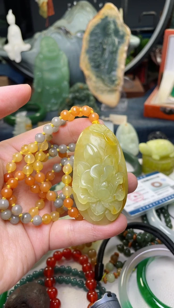 【闪购商品】岫玉颈饰未镶嵌花