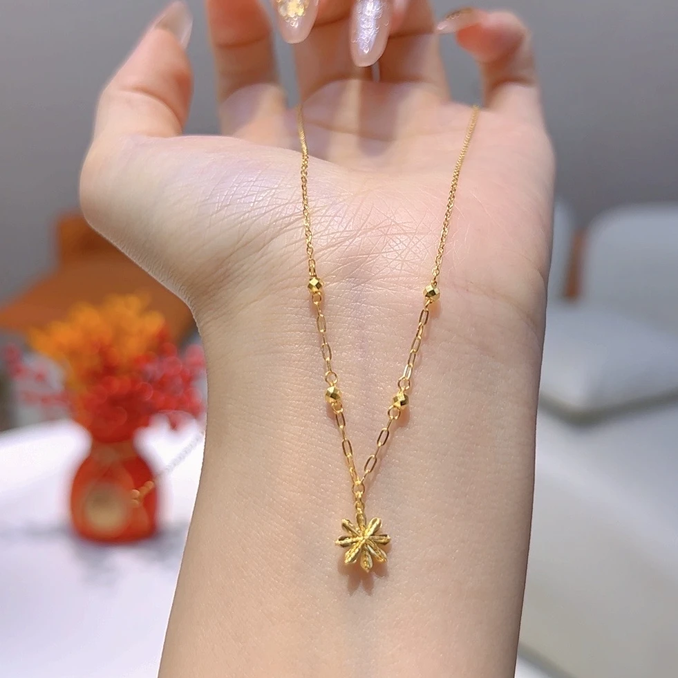 足金999 蹦迪小邹菊套链不卖不卖