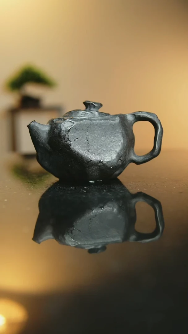 玄*五冰碛岩拙器壶
