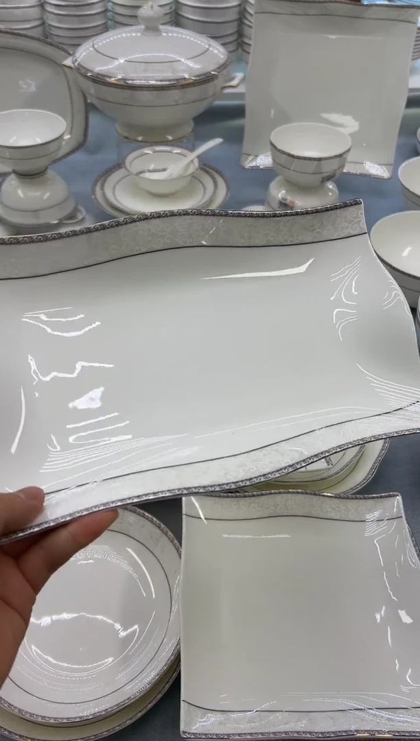 骨瓷玲珑11波浪鱼1个