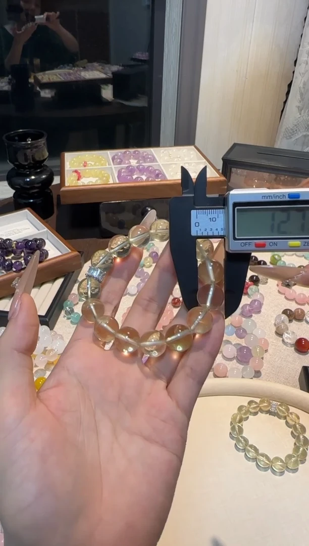 未镶嵌手链水晶12mm巴西黄