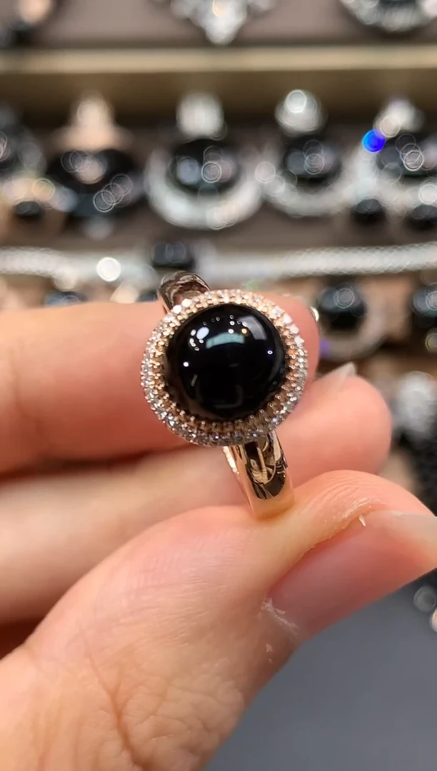 18K金镶嵌戒指翡翠C52