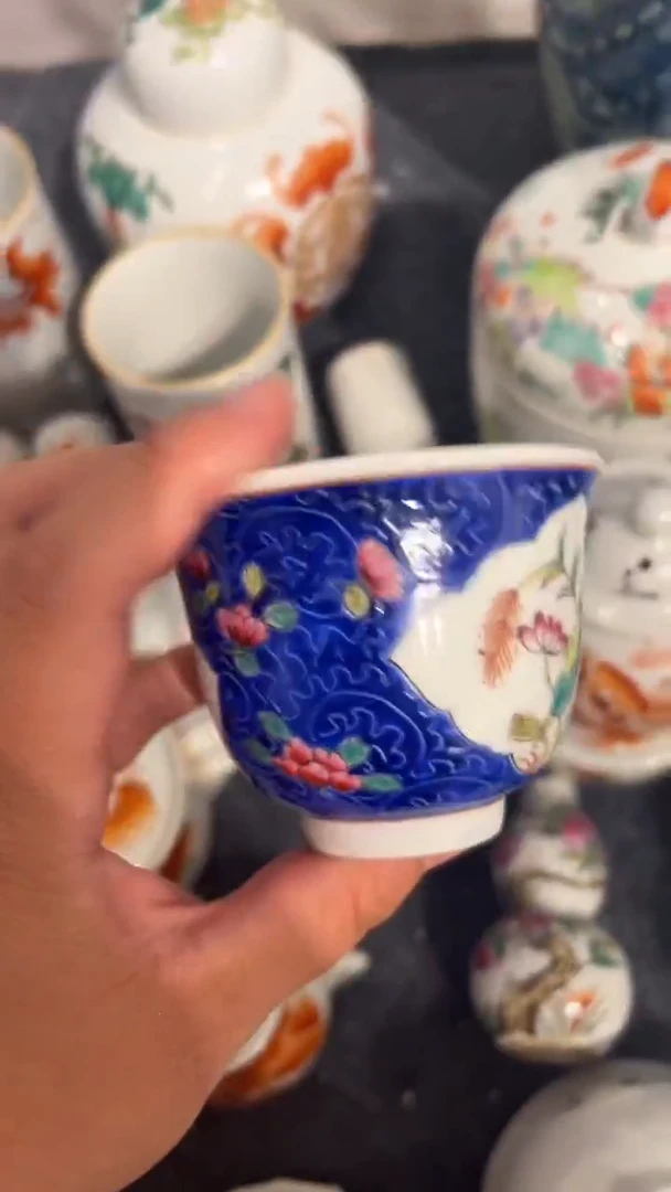 摆件瓷摆件瓷摆件小杯子
