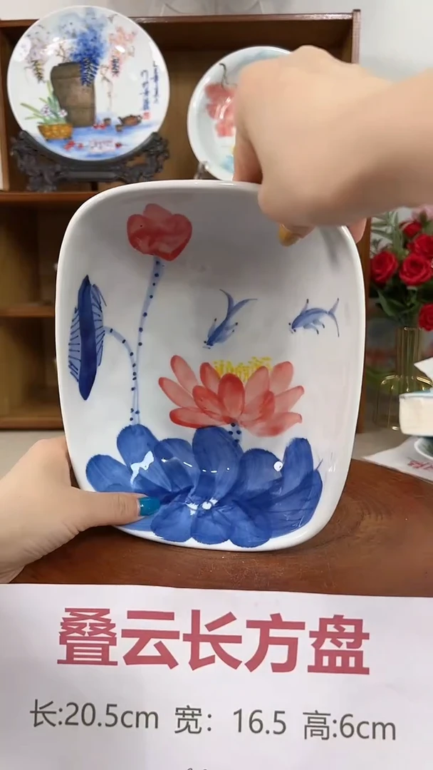 摆件景德镇手工手绘陶瓷餐具