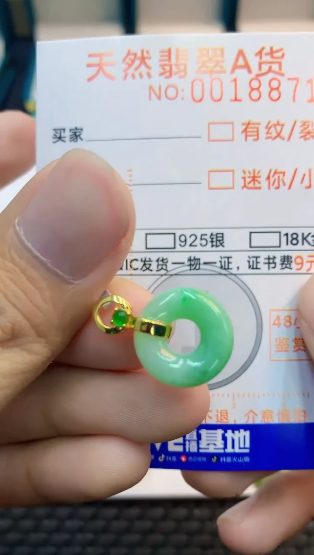 翡翠未镶嵌吊坠(不含链)1