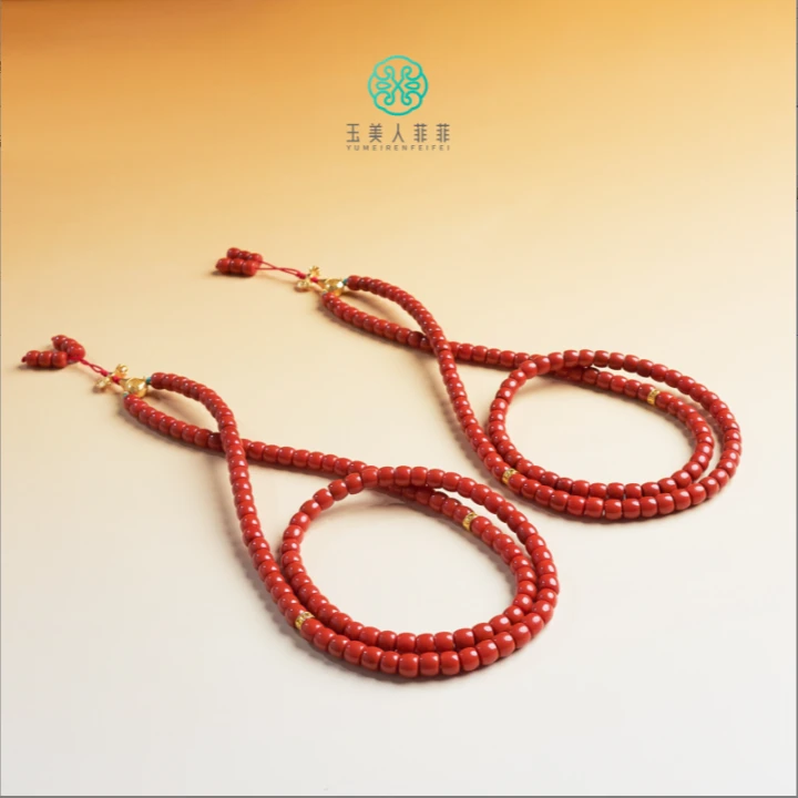 石惑珠宝*南红直切项链约6*5mm%多样性发一