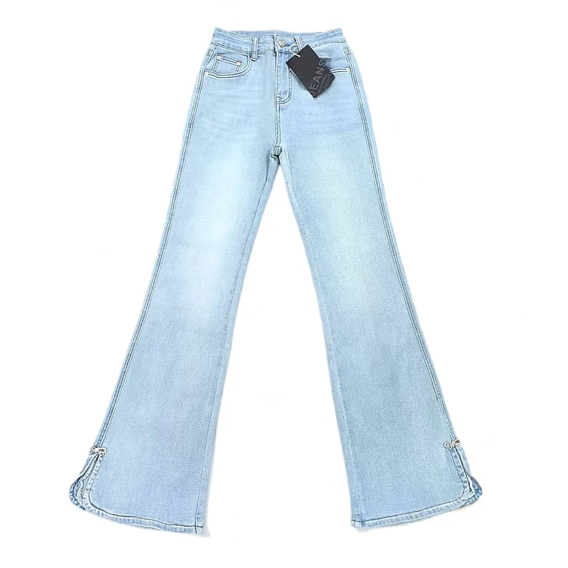 二师兄牛仔夏季喇叭裤开叉98397款P-11