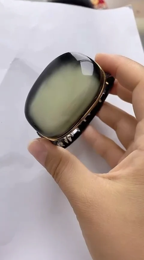 【闪购商品】琥珀裸石银S925镶嵌琥珀手镯