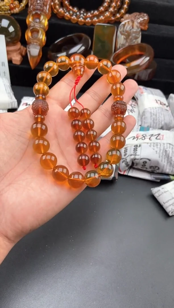 【闪购商品】琥珀手链未镶嵌十八子手持念珠