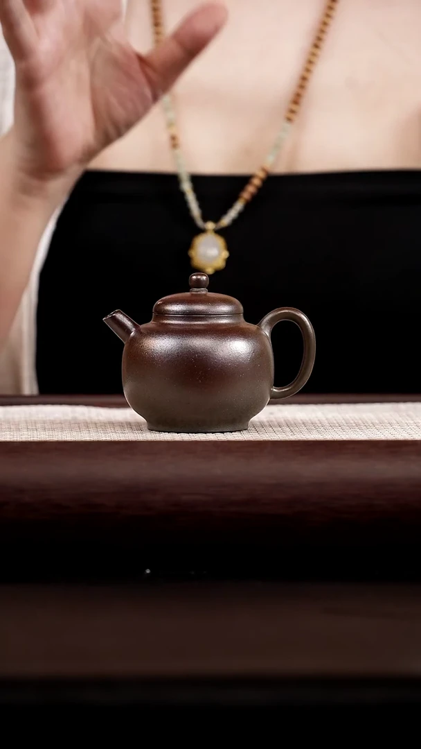 茶壶紫砂柴烧   天青泥