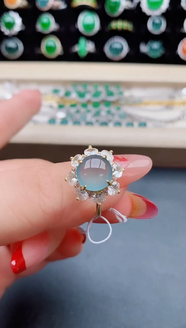 【闪购商品】翡翠戒指银S925镶嵌321321