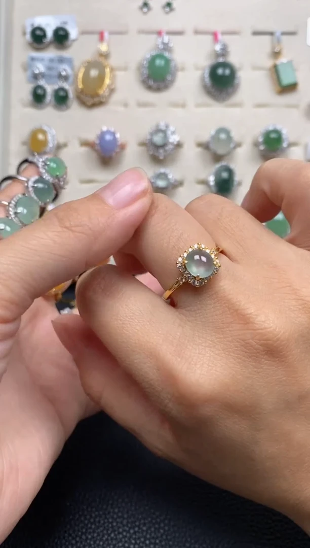 【闪购商品】翡翠戒指银S925镶嵌11111