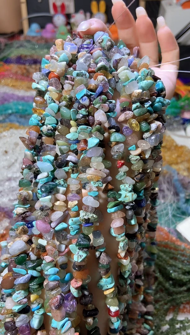 水晶珠宝半成品未镶嵌彩彩2条