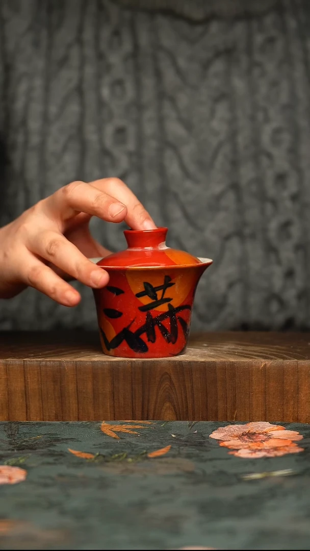 杯釉下彩手工手绘同款陶器