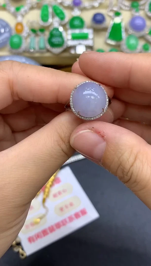 18K金镶嵌戒指翡翠325-中国好珍宝