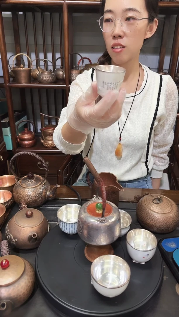 兰花 包银杯 瓷杯