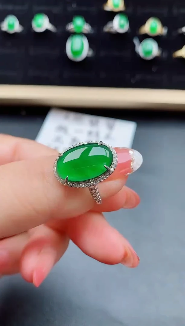 【闪购商品】翡翠戒指银S925镶嵌05800