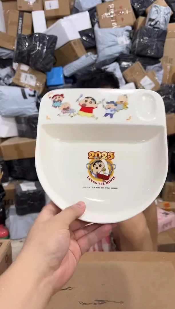 瓷片01小新饺子盘