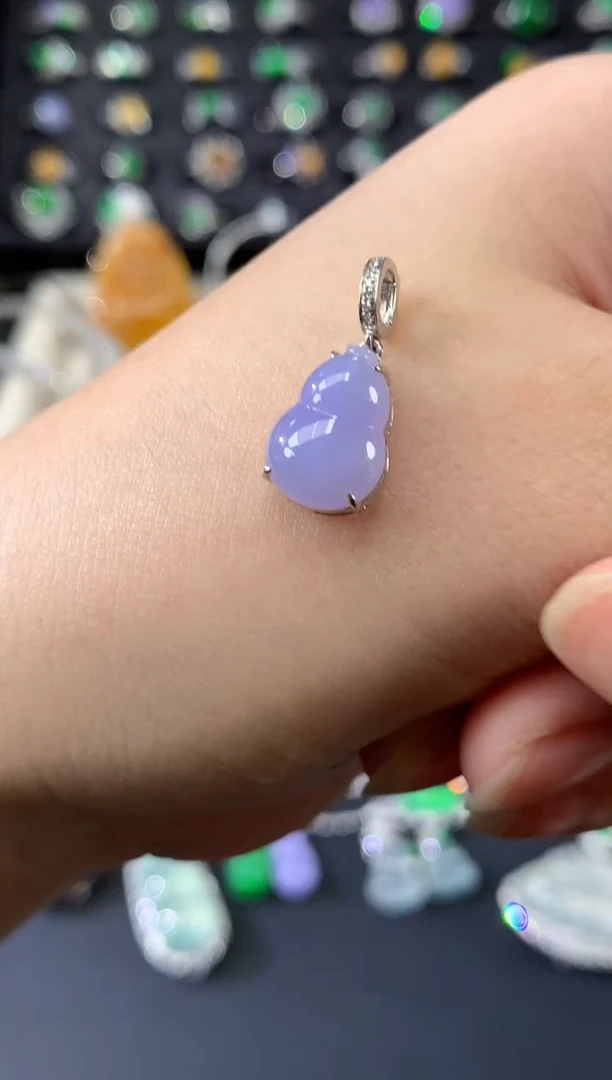 翡翠18K金镶嵌吊坠(不含链)Z134|3500