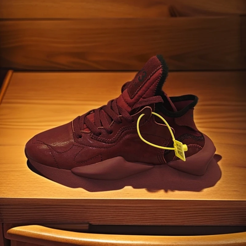 Y3GZCLSW正品真皮复古酒红色厚底时尚休闲百搭男女同款运动老爹鞋