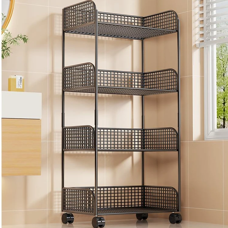卫生间置物架浴室可移动沐浴用品收纳架家用落地多层多功能储物架