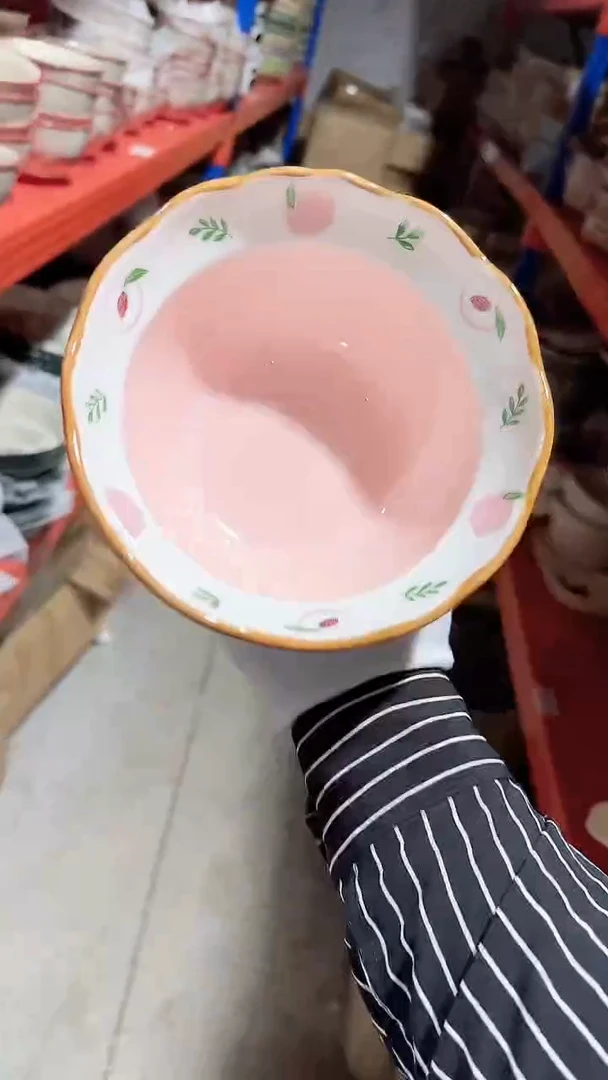 陶瓷孤品桃子碗微瑕 凑满20元包邮