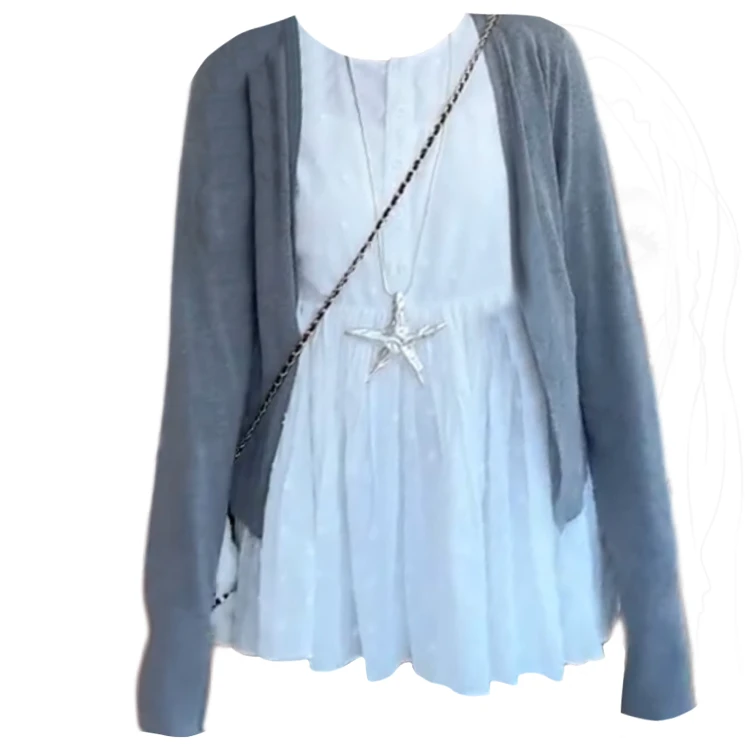 大码胖MM开春韩系穿搭甜美波点无袖背心女2025新款防晒开衫两件套