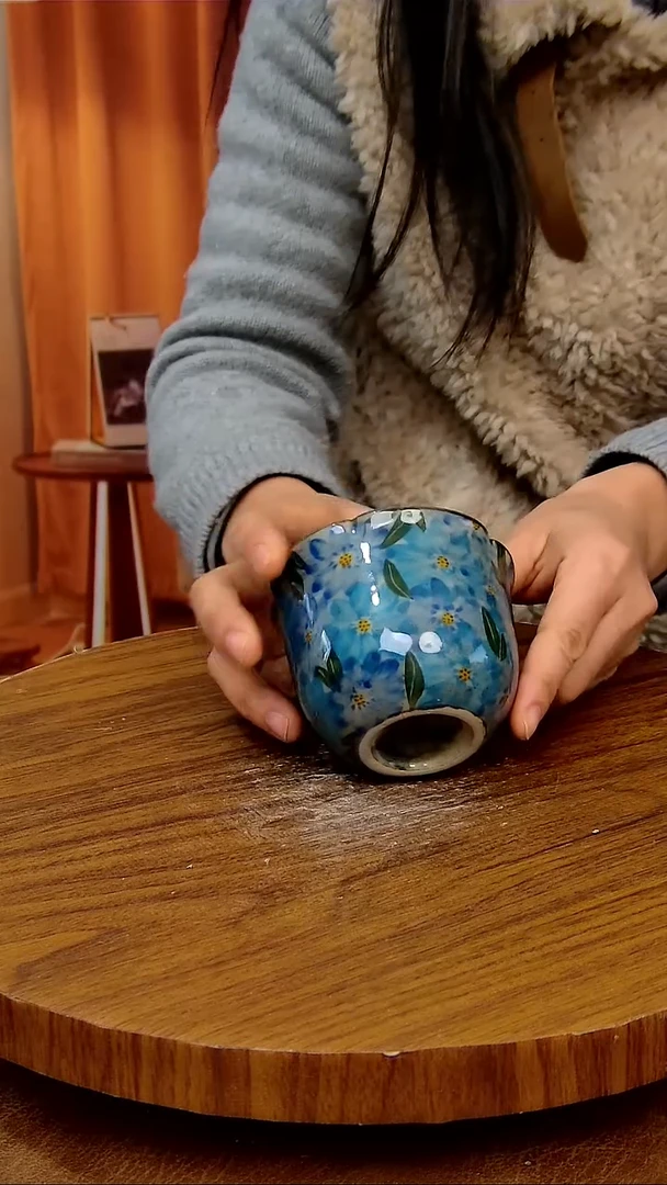 杯子陶景德镇手工手绘釉下彩陶瓷