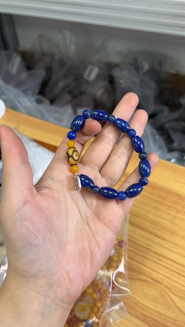 未镶嵌青金石手链青金石枣珠蜜蜡款手链[1218]