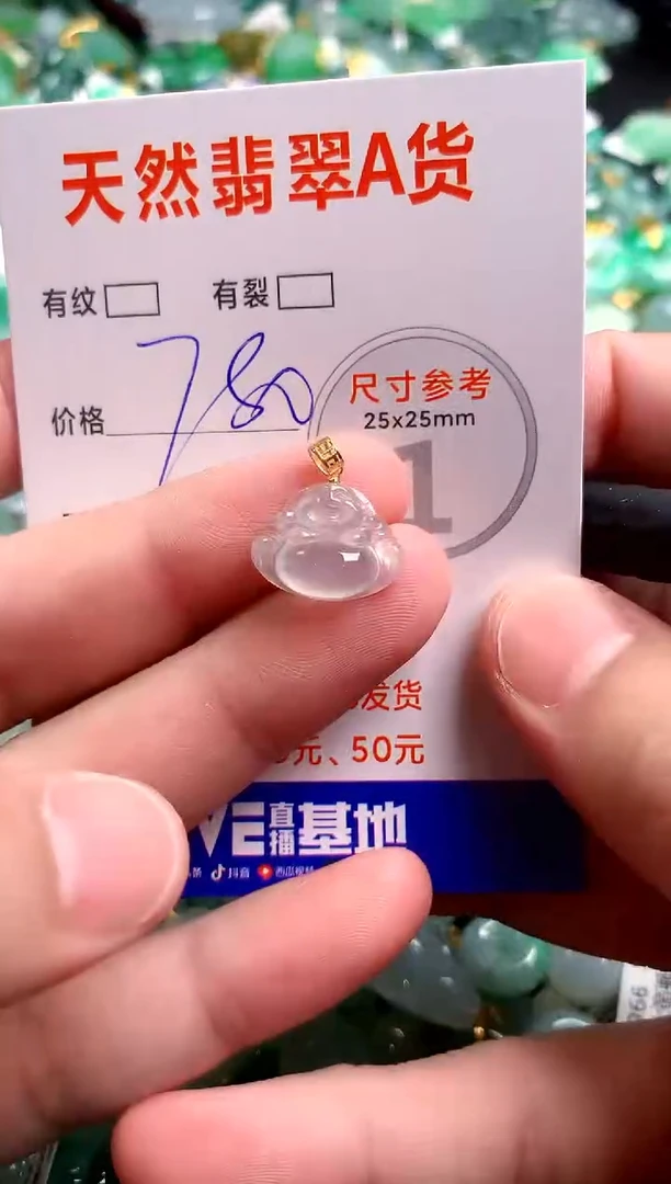 翡翠18K金镶嵌颈饰0767781244