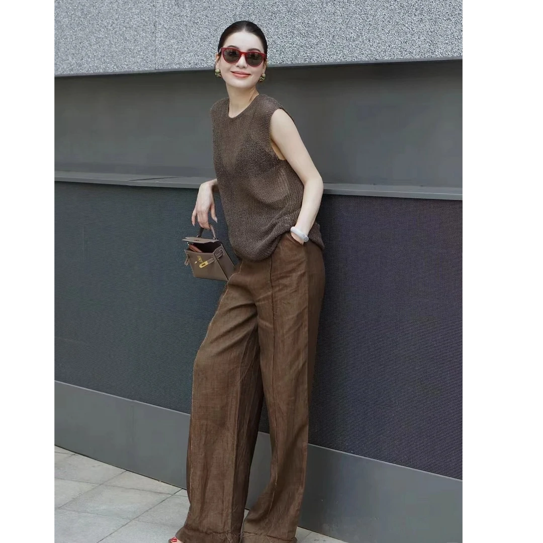 2025夏季新款时尚打底背心气质显瘦洋气休闲百搭无袖上衣外穿简约