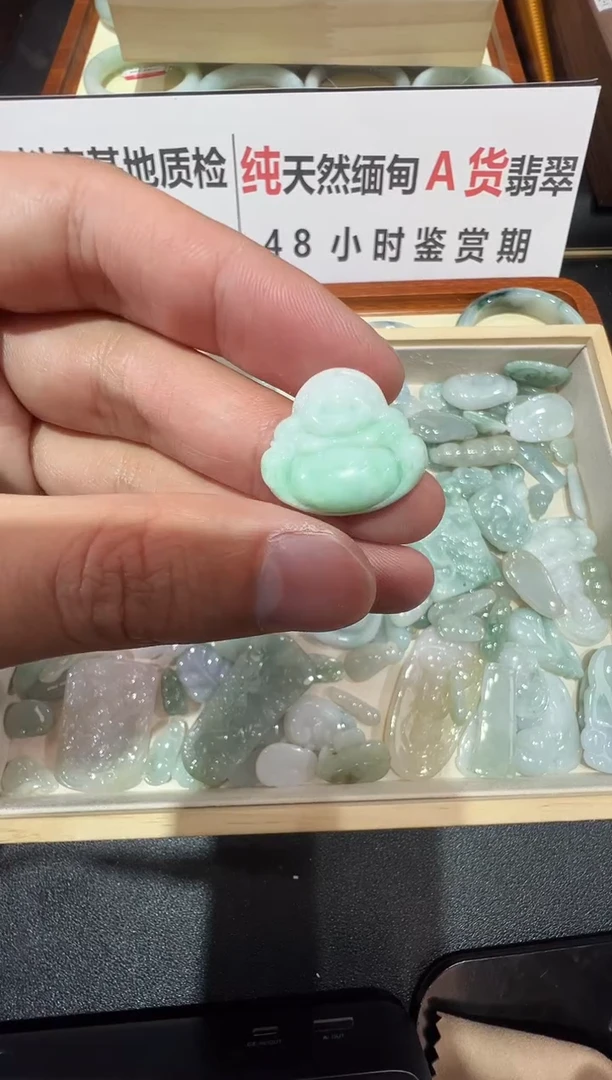 颈饰未镶嵌翡翠-纯天然缅甸A货翡翠吊坠