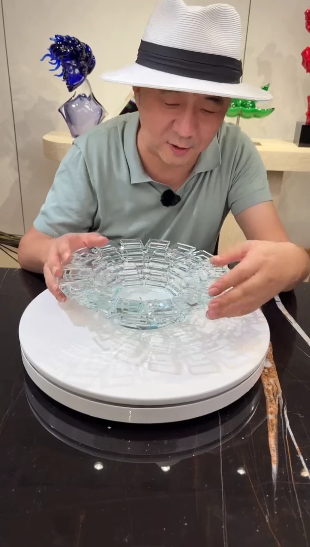 摆件CS0101003水晶琉璃艺术果盘