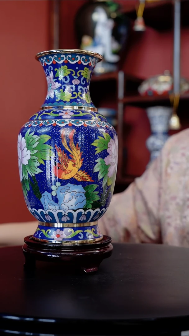 景泰蓝     8寸 金龙瓶