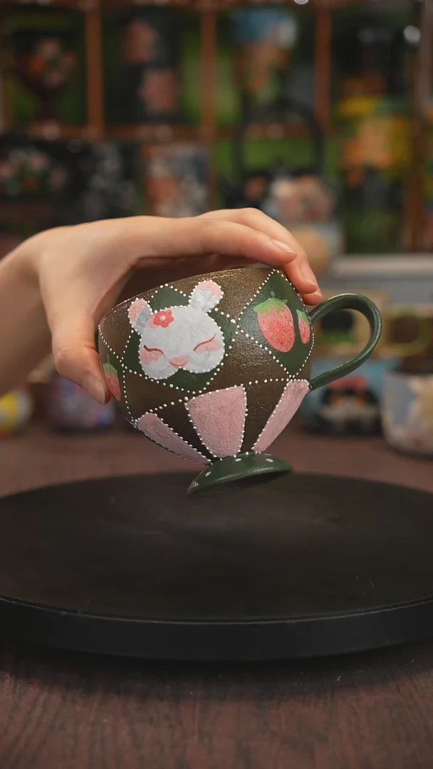 紫砂油画手绘釉下彩