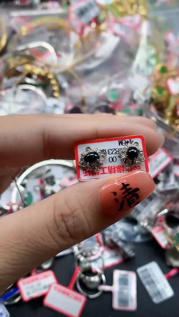 银S925镶嵌戒指翡翠天然A货缅甸翡翠