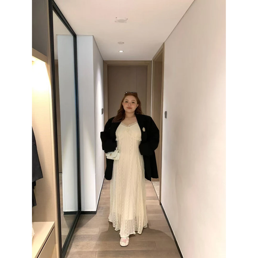 慧芝huizhi HZ128吊带裙 定制款 法式复古显瘦气质连衣裙