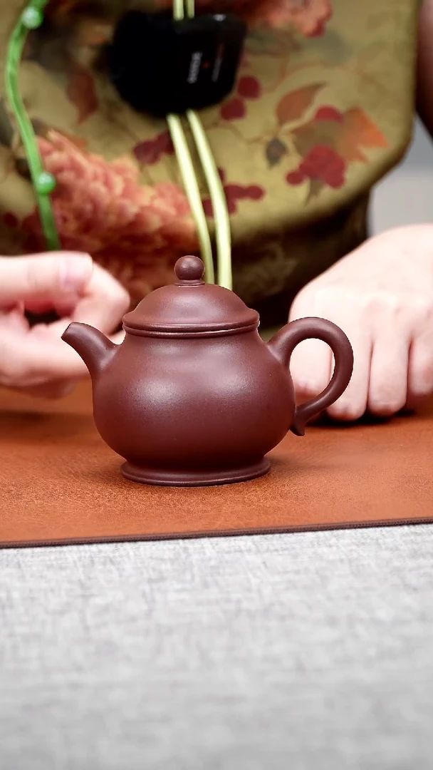 茶壶紫砂高潘  紫泥  200cc