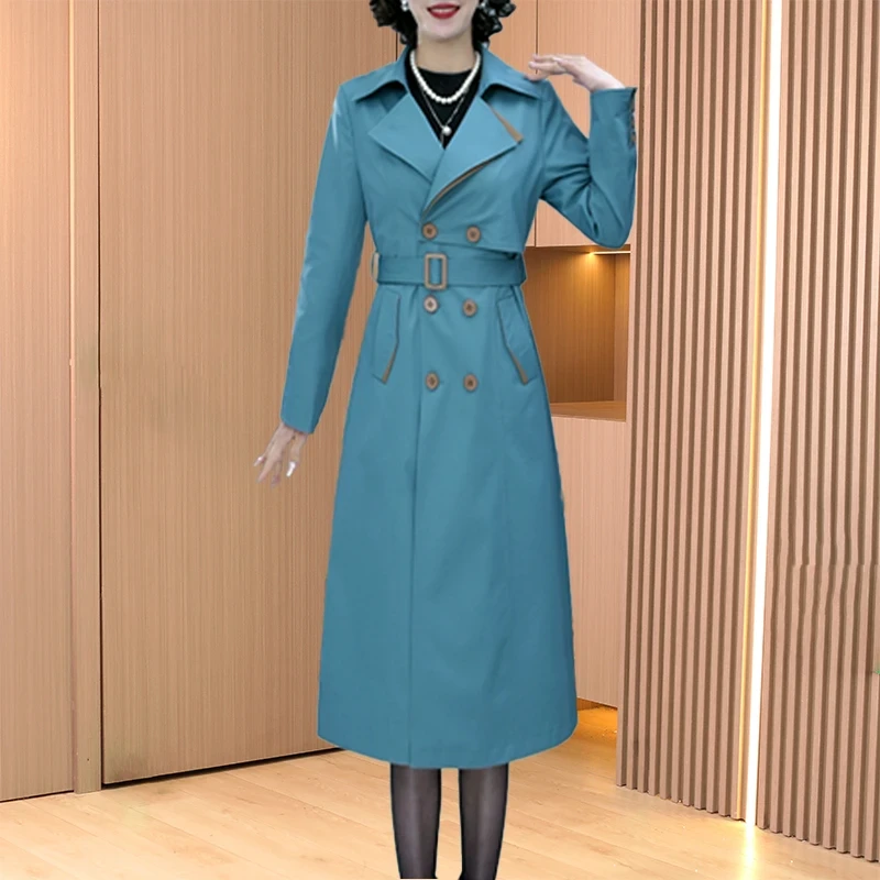 拉夏贝尔杭州意法风衣外套女2025新款爆款洋气春秋收腰显瘦中长款