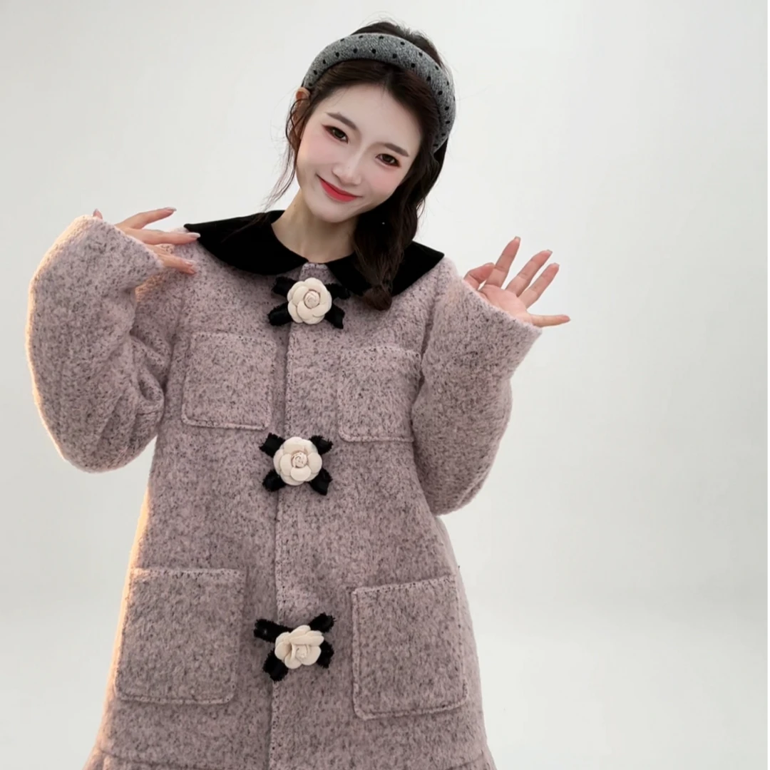 【浪漫与你羽绒外套】原创设计师女装90白鸭绒法式复古日常可穿