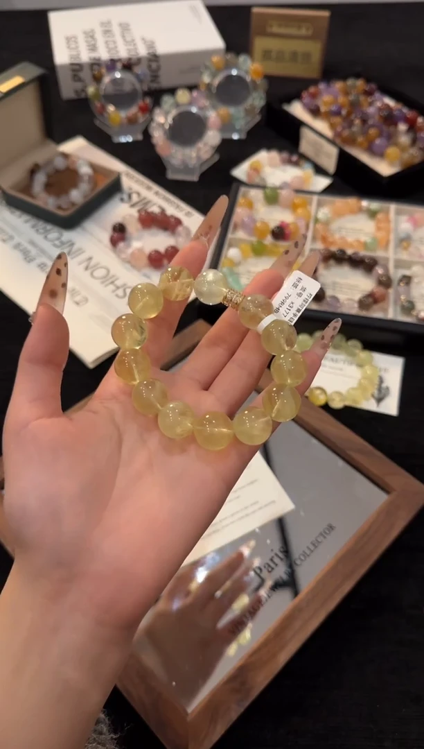 合金手链水晶黄阿赛x3177