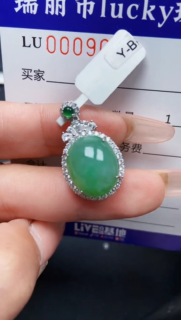 【闪购商品】翡翠颈饰银S925镶嵌9059