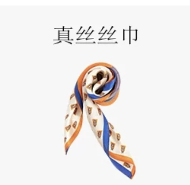 品牌定制爱马橘丝巾