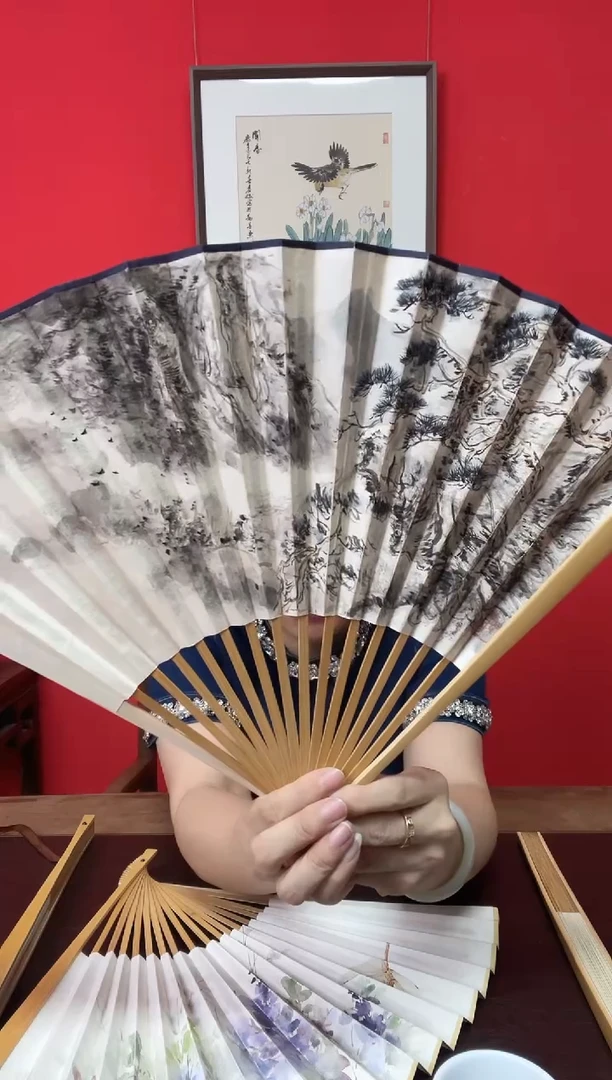 书法WX朱冬冬 折扇 满山云气
