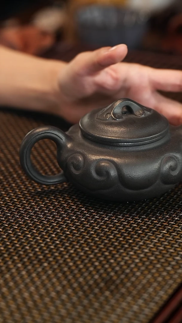 茶壶紫砂【润石堂】全手工精品 如意仿古 石黄